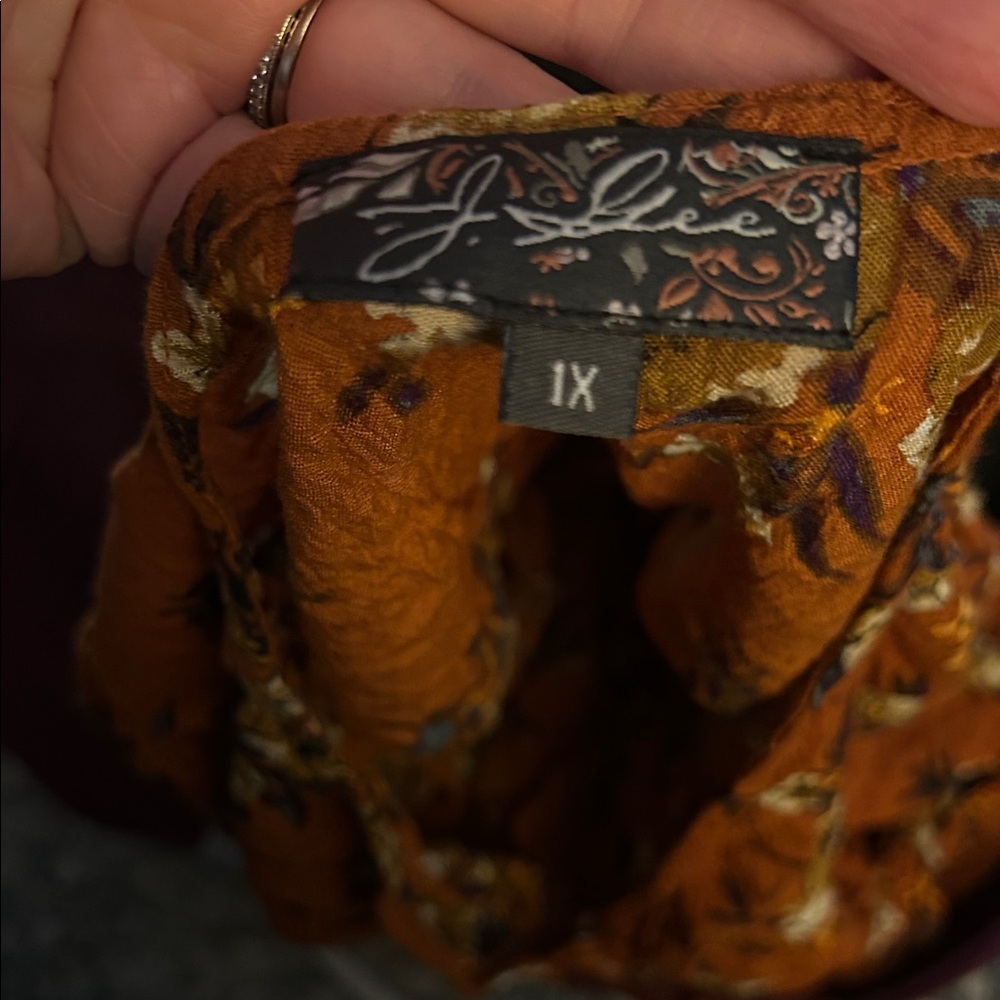Spring Dress Rust Floral Long Sleeve Dress - Picture 5 of 5
